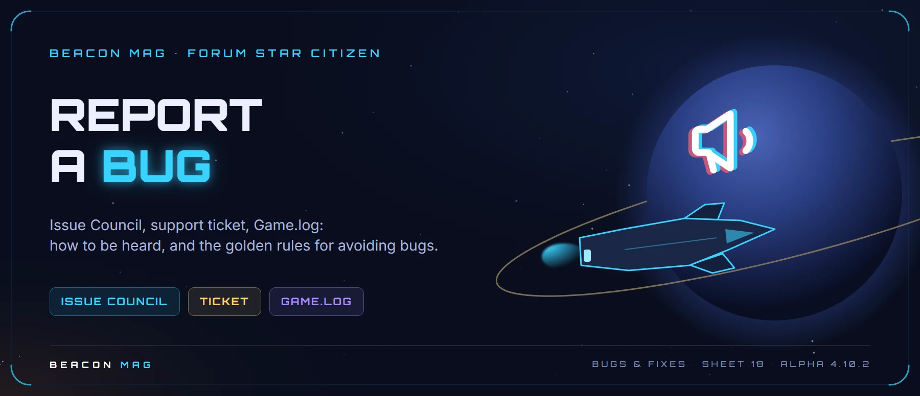 Beacon Mag banner: Reporting a bug properly (and the 10 golden rules to avoid them)