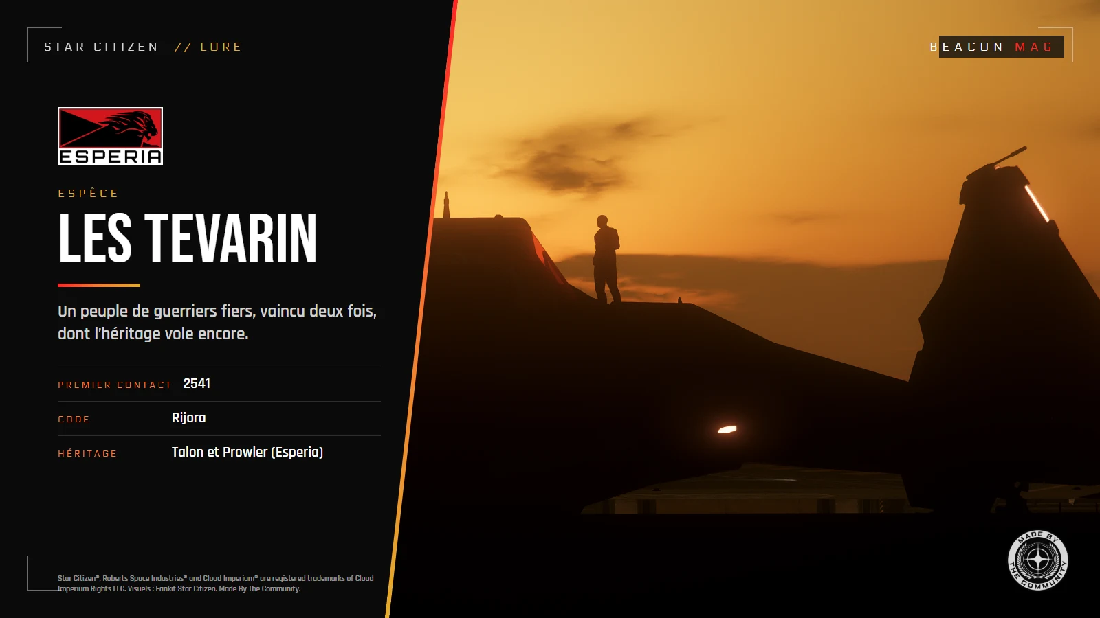 Lore Star Citizen : les Tevarin, un peuple de guerriers déchu